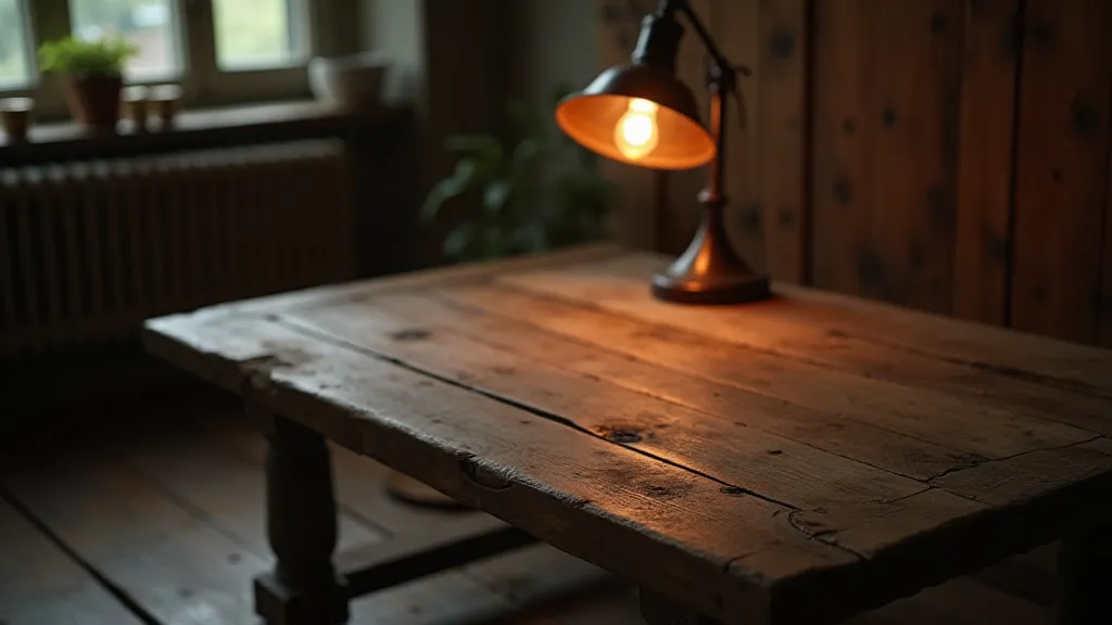 Reclaimed barn wood table