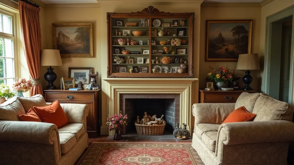 Cozy living room with a shadow box