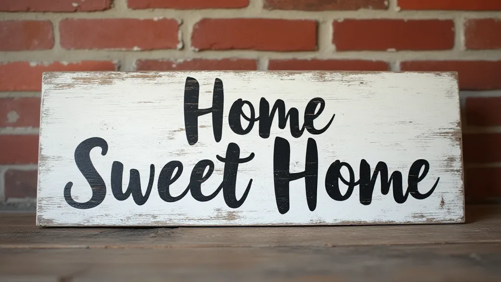 Finished rustic wooden sign