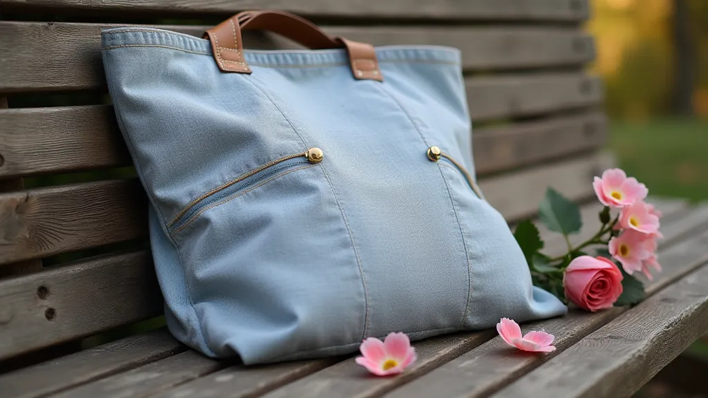 Finished t-shirt tote bag