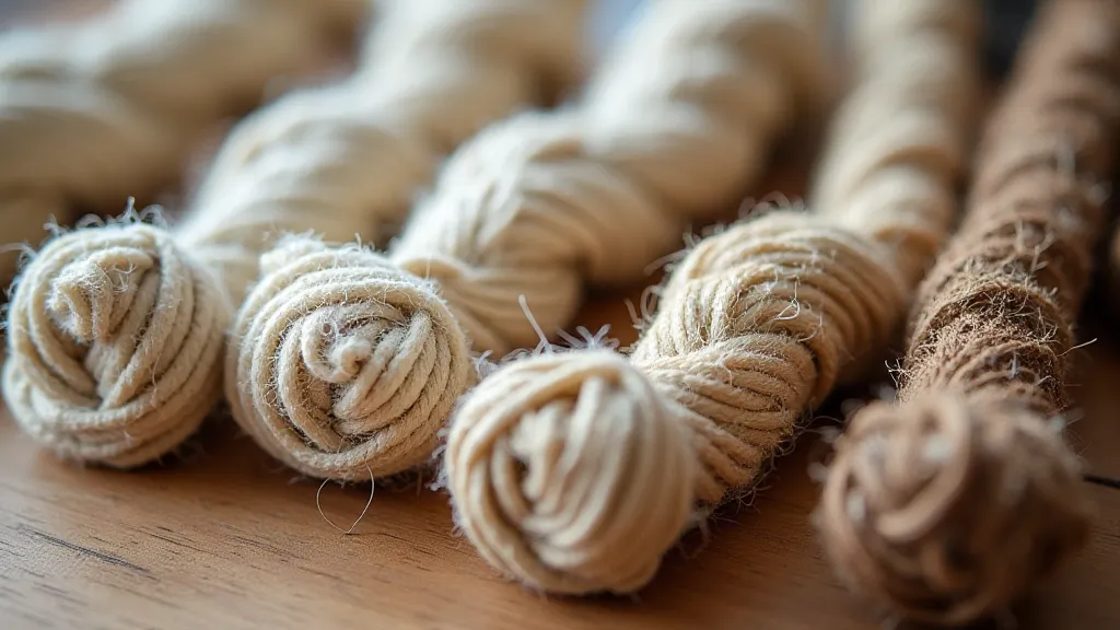 Selection of macrame cord types