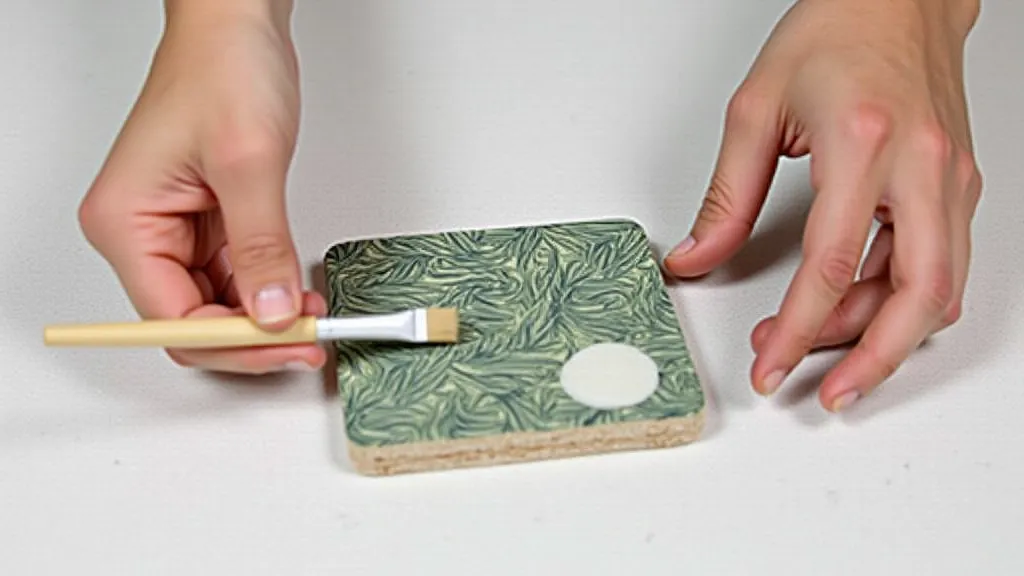 Applying sealant to the coaster