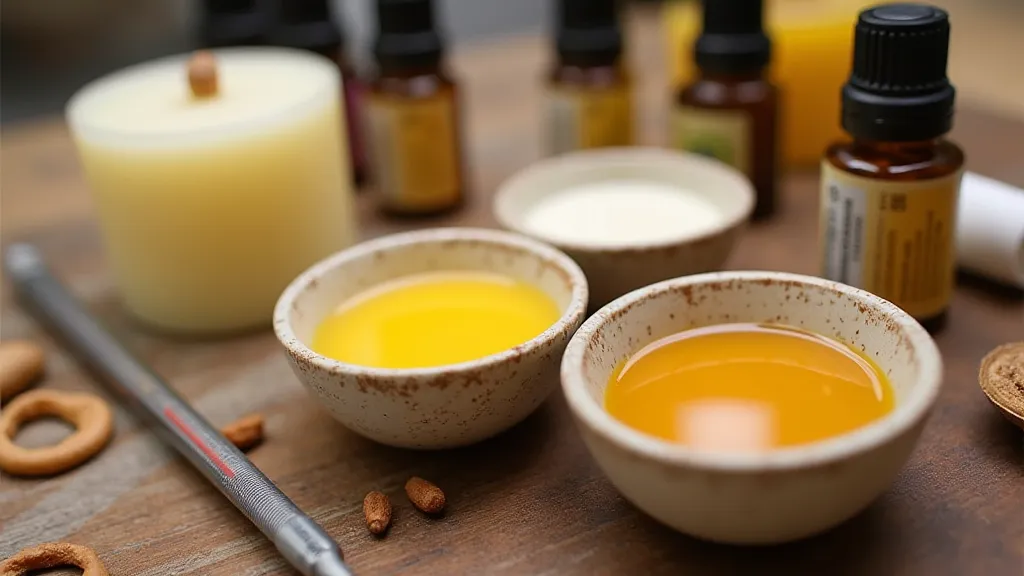Comparison of different candle waxes