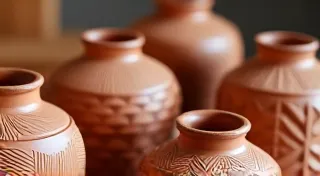 DIY Painted Terra Cotta Pots with Geometric Patterns